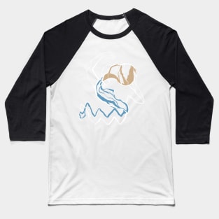 Single Line - Aquarius (White) Baseball T-Shirt